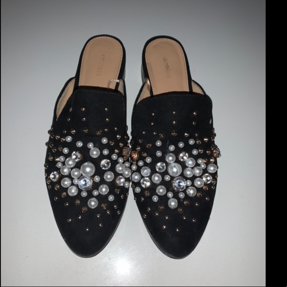 Jewel embellished Mules
